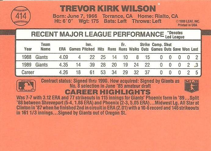 Trevor Wilson  baseball card collectible - Main Image 2