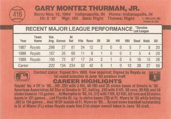 Gary Thurman  baseball card collectible - Main Image 2