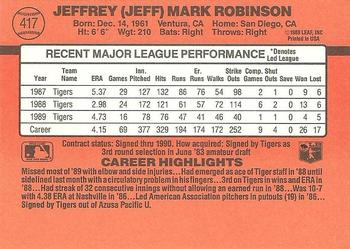 Jeff Robinson  baseball card collectible - Main Image 2