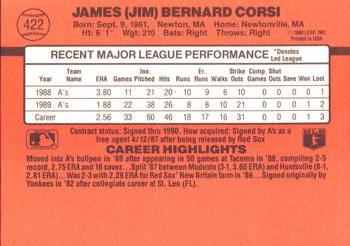 Jim Corsi  baseball card collectible - Main Image 2