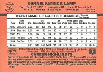 Dennis Lamp  baseball card collectible - Main Image 2