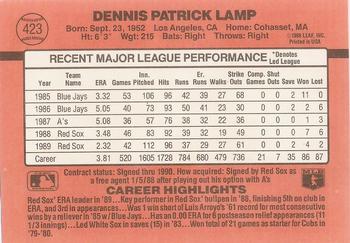 Dennis Lamp  baseball card collectible - Main Image 2