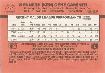 Ken Caminiti  baseball card collectible - Main Image 2