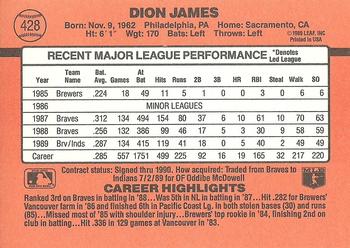 Dion James  baseball card collectible - Main Image 2