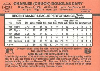 Chuck Cary  baseball card collectible - Main Image 2