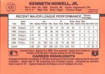 Ken Howell  baseball card collectible - Main Image 2