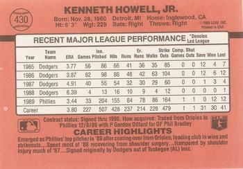 Ken Howell  baseball card collectible - Main Image 2