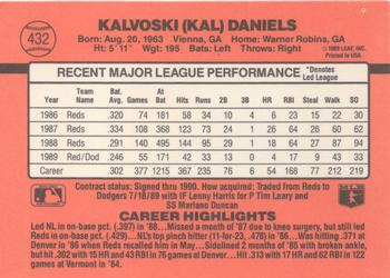 Kal Daniels  baseball card collectible - Main Image 2
