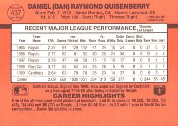 Dan Quisenberry  baseball card collectible - Main Image 2
