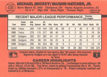 Mickey Hatcher  baseball card collectible - Main Image 2