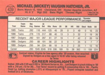 Mickey Hatcher  baseball card collectible - Main Image 2