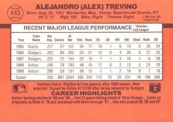 Alex Trevino  baseball card collectible - Main Image 2