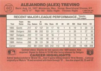 Alex Trevino  baseball card collectible - Main Image 2