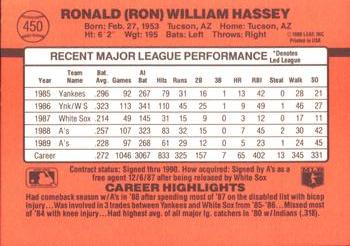 Ron Hassey  baseball card collectible - Main Image 2