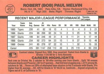Bob Melvin  baseball card collectible - Main Image 2