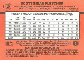 Scott Fletcher  baseball card collectible - Main Image 2
