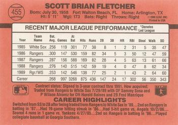 Scott Fletcher  baseball card collectible - Main Image 2