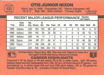Otis Nixon  baseball card collectible - Main Image 2
