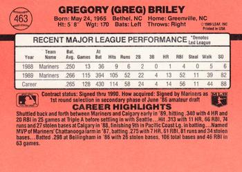 Greg Briley  baseball card collectible - Main Image 2