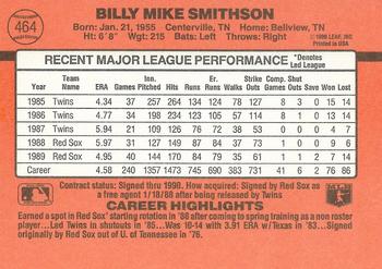 Mike Smithson  baseball card collectible - Main Image 2