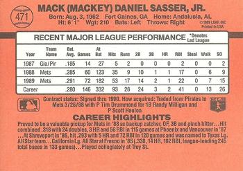 Mackey Sasser  baseball card collectible - Main Image 2