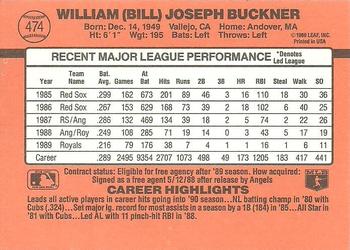 Bill Buckner  baseball card collectible - Main Image 2