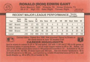 Ron Gant  baseball card collectible - Main Image 2