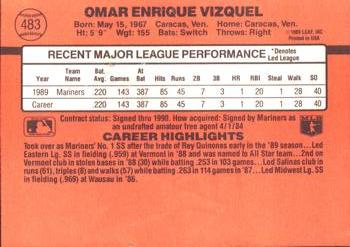 Omar Vizquel  baseball card collectible - Main Image 2