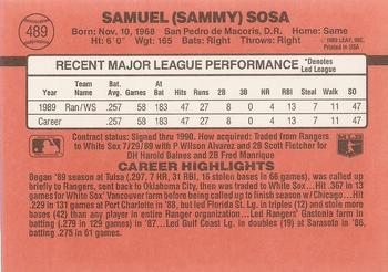 Sammy Sosa  baseball card collectible - Main Image 2