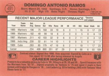 Domingo Ramos  baseball card collectible - Main Image 2
