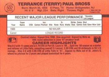 Terry Bross  baseball card collectible - Main Image 2