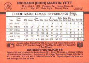 Rich Yett  baseball card collectible - Main Image 2