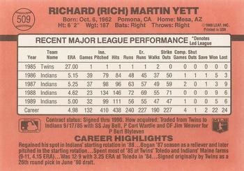 Rich Yett  baseball card collectible - Main Image 2