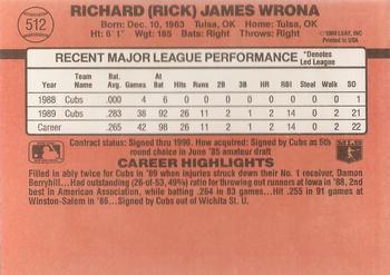 Rick Wrona  baseball card collectible - Main Image 2
