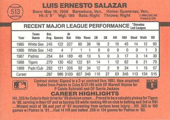 Luis Salazar  baseball card collectible - Main Image 2