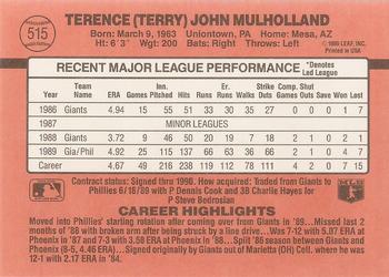 Terry Mulholland  baseball card collectible - Main Image 2