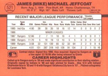 Mike Jeffcoat  baseball card collectible - Main Image 2