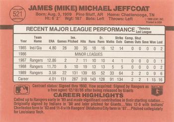 Mike Jeffcoat  baseball card collectible - Main Image 2