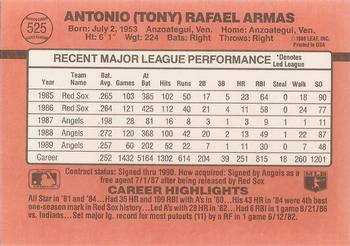 Tony Armas  baseball card collectible - Main Image 2