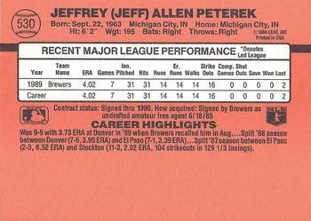 Jeff Peterek  baseball card collectible - Main Image 2