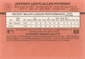 Jeff Peterek  baseball card collectible - Main Image 2