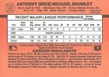 Mike Brumley  baseball card collectible - Main Image 2