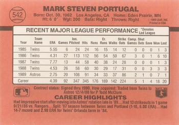 Mark Portugal  baseball card collectible - Main Image 2