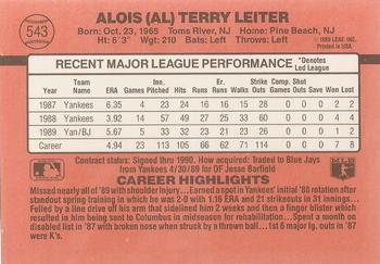 Al Leiter  baseball card collectible - Main Image 2