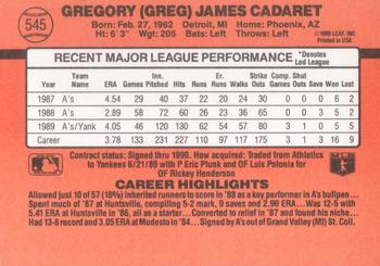 Greg Cadaret  baseball card collectible - Main Image 2