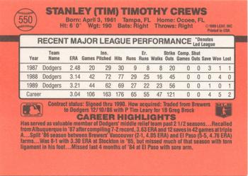 Tim Crews  baseball card collectible - Main Image 2