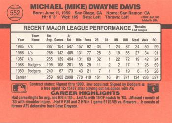 Mike Davis  baseball card collectible - Main Image 2