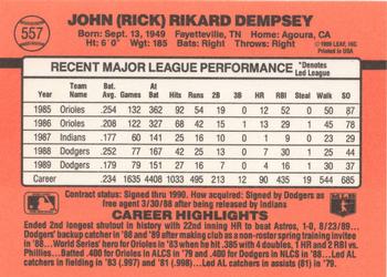 Rick Dempsey  baseball card collectible - Main Image 2