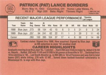 Pat Borders  baseball card collectible - Main Image 2