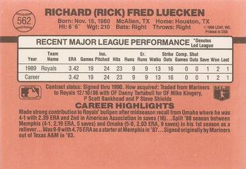 Rick Luecken  baseball card collectible - Main Image 2